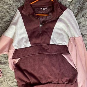 american eagle colorblock quarter zip